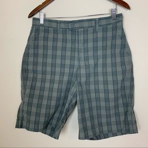 Patagonia Gray and Black Plaid Shorts Size 32